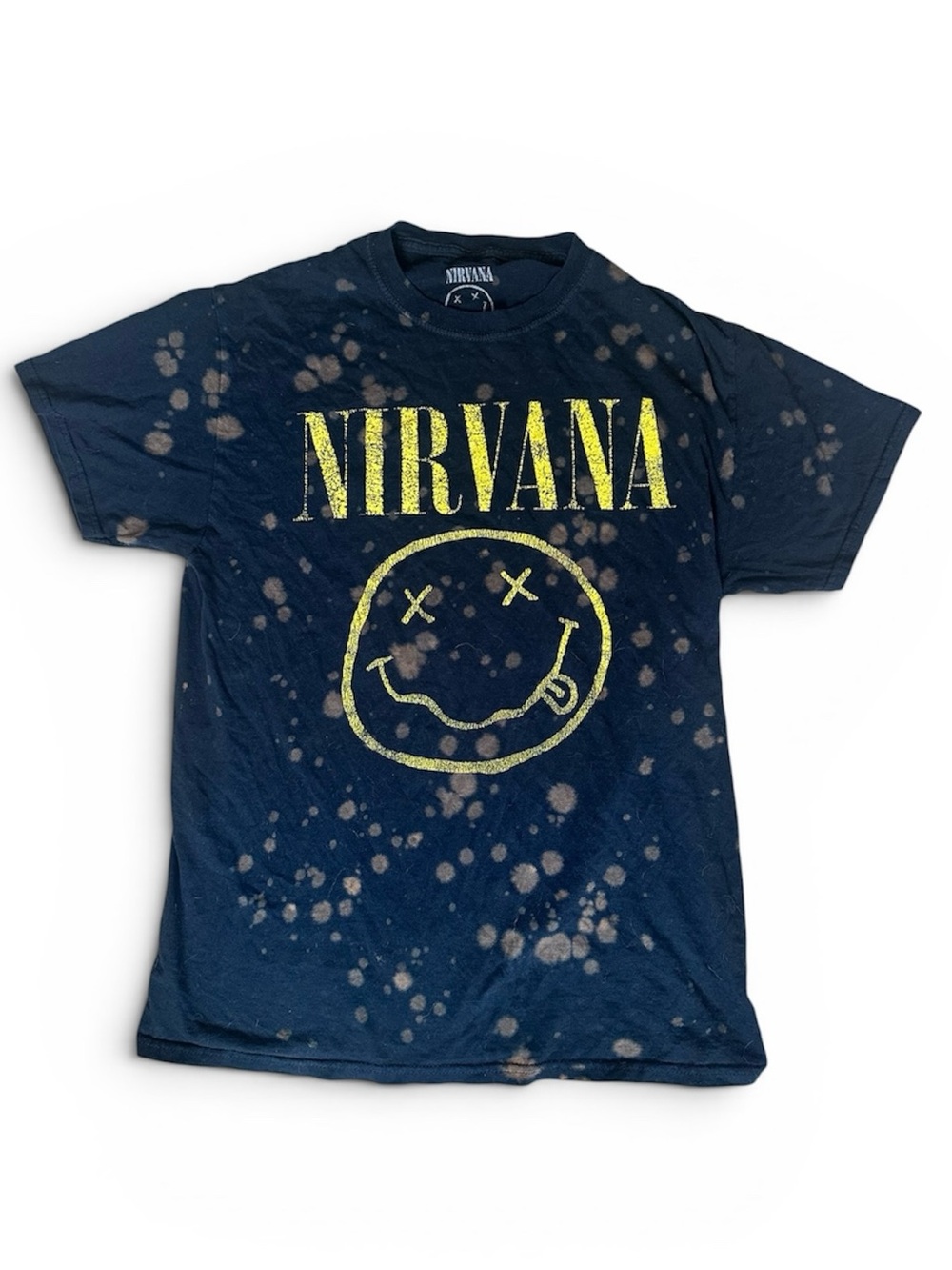 Nirvana bleached Black Graphic Tee